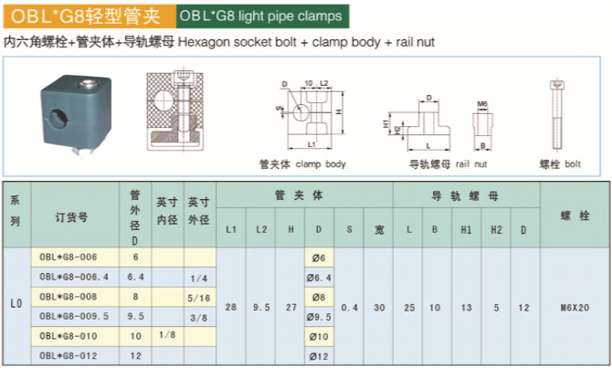 輕型管夾